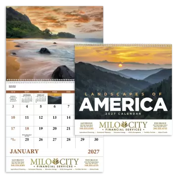 Landscapes of America Wall Calendar - Spiral